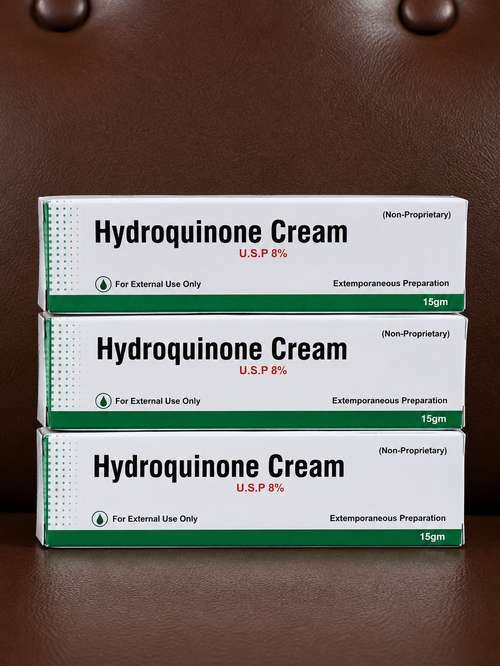 Hydroquinone Cream USP 8% non-proprietary extemporaneous preparation 15gm for melasma