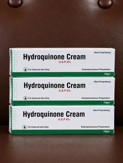 Hydroquinone Cream USP 8% non-proprietary extemporaneous preparation 15gm for melasma