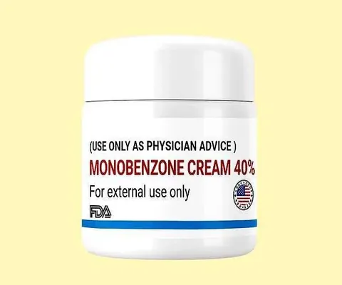 100g tube of Monobenzone Cream 40% USP, a high-strength pharmaceutical-grade vitiligo treatment